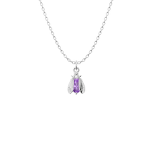 Load image into Gallery viewer, Birthstone Bee Necklace | Bow to the Bee Jewelry