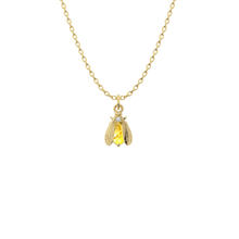 Load image into Gallery viewer, Birthstone Bee Necklace | Bow to the Bee Jewelry