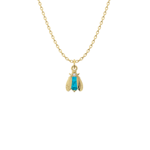 Load image into Gallery viewer, Birthstone Bee Necklace | Bow to the Bee Jewelry