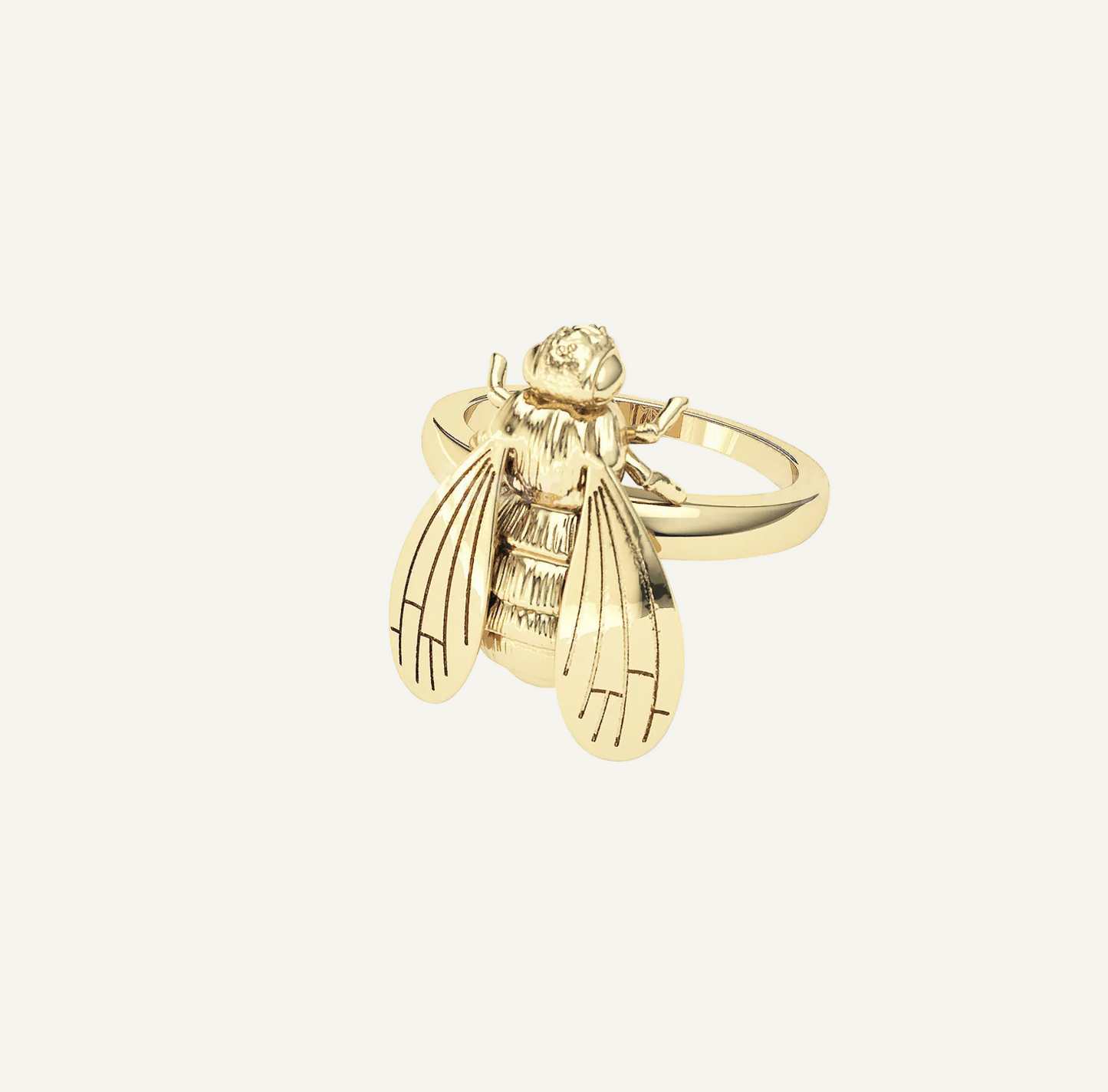 gold bee pinky ring