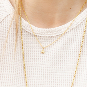 Mini Modern Bee Necklace in 14k Recycled Gold | BEE JOY