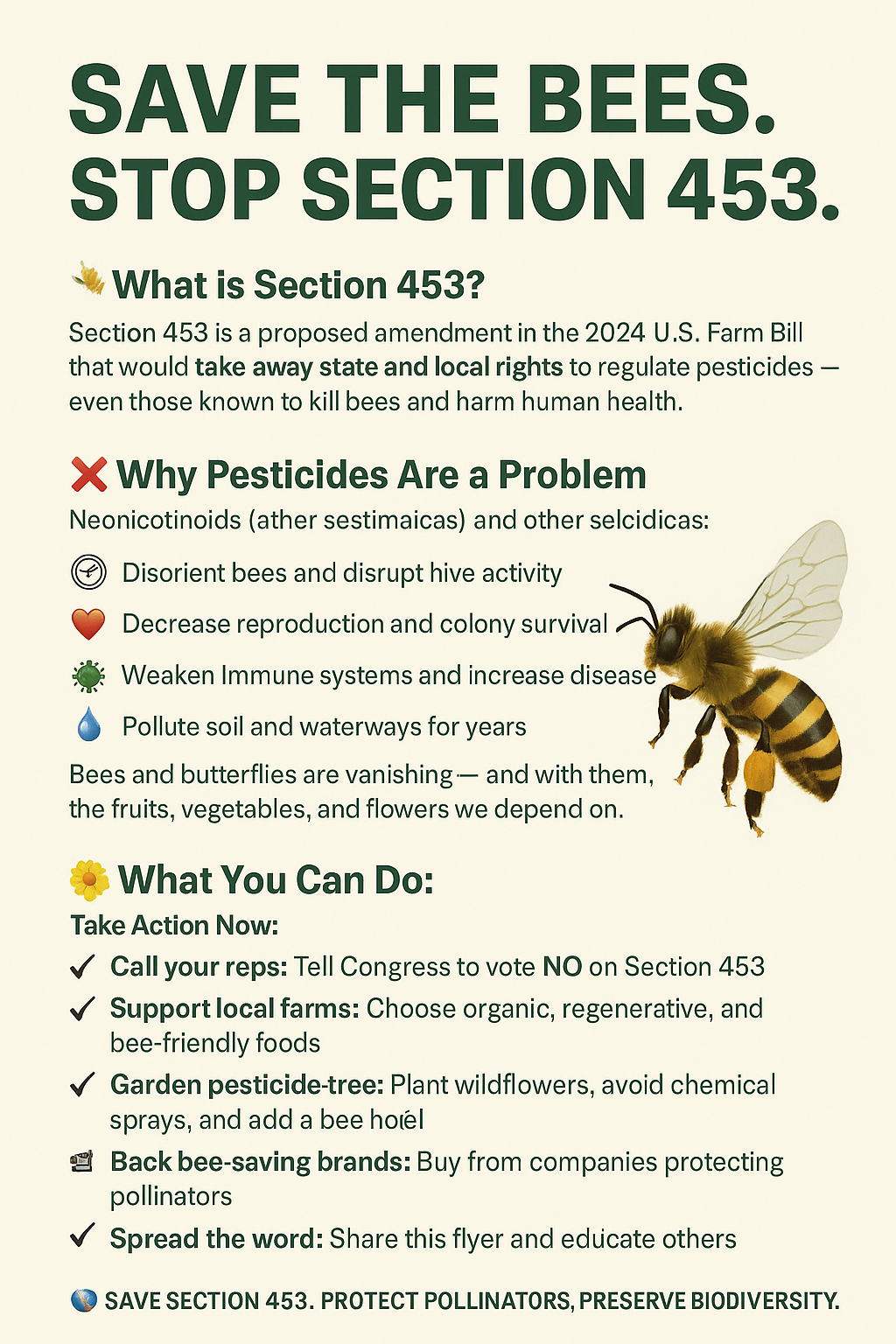 Section 453, Pesticides, and the Fight to Save Our Pollinators