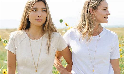 wearing bee jewelries
