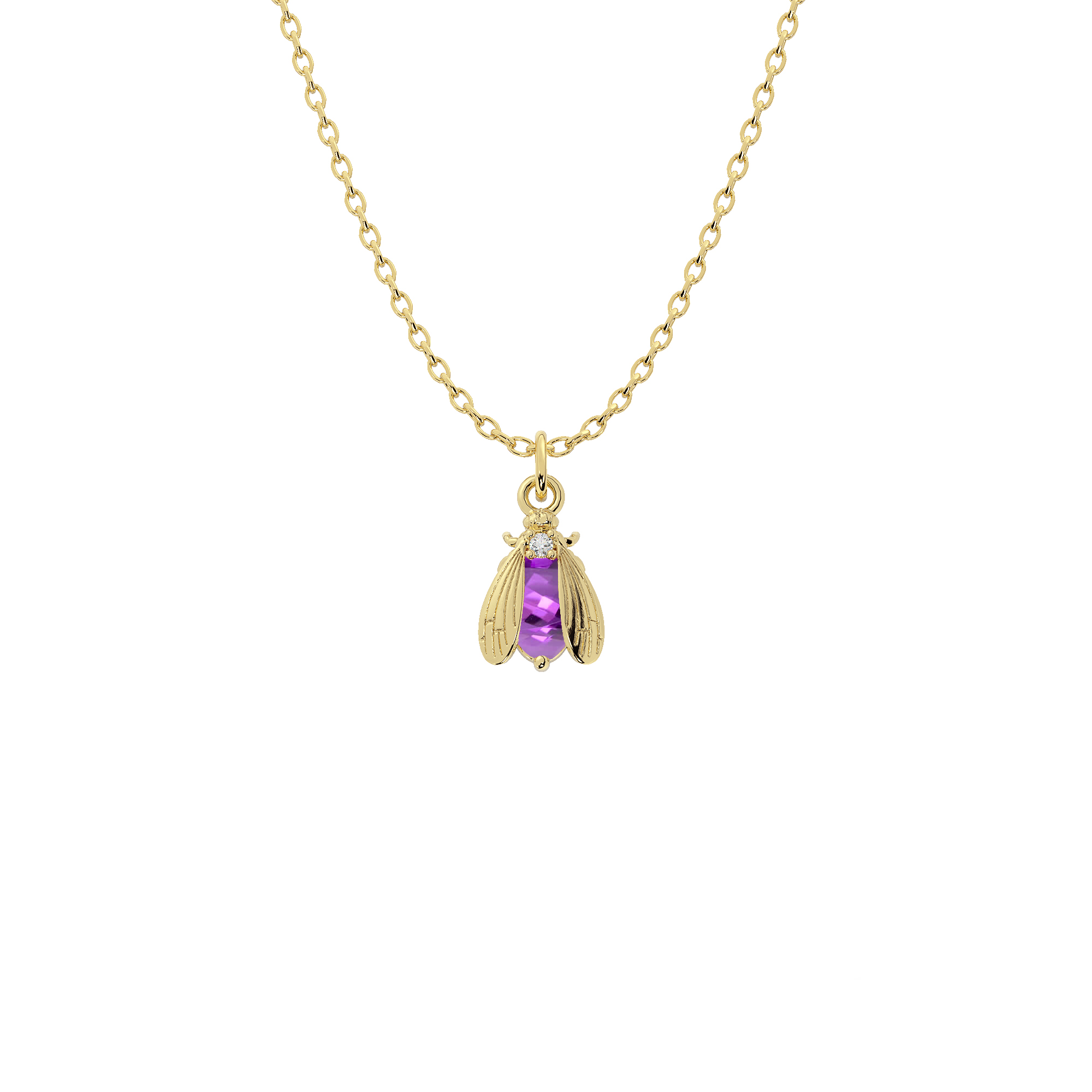 Birthstone Bee Necklace | Bow to the Bee Jewelry – Bow to