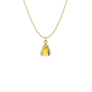 Birthstone Bee Necklace | Bow to the Bee Jewelry