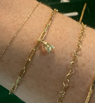 Gold Bee Bracelet for Woman, 14k Gold Bracelet | BEE LOVE