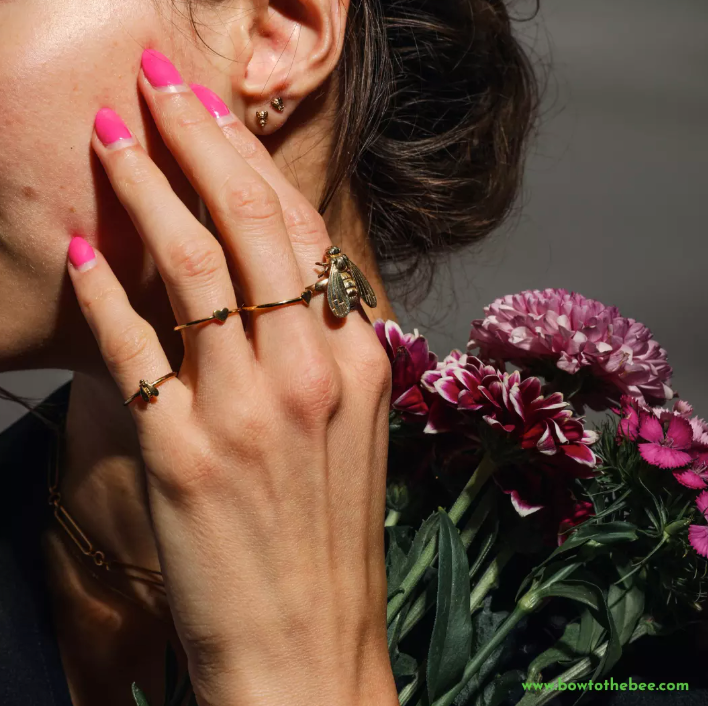 Mother Daughter 14k Gold Filled, Hestia Mini Heart Ring