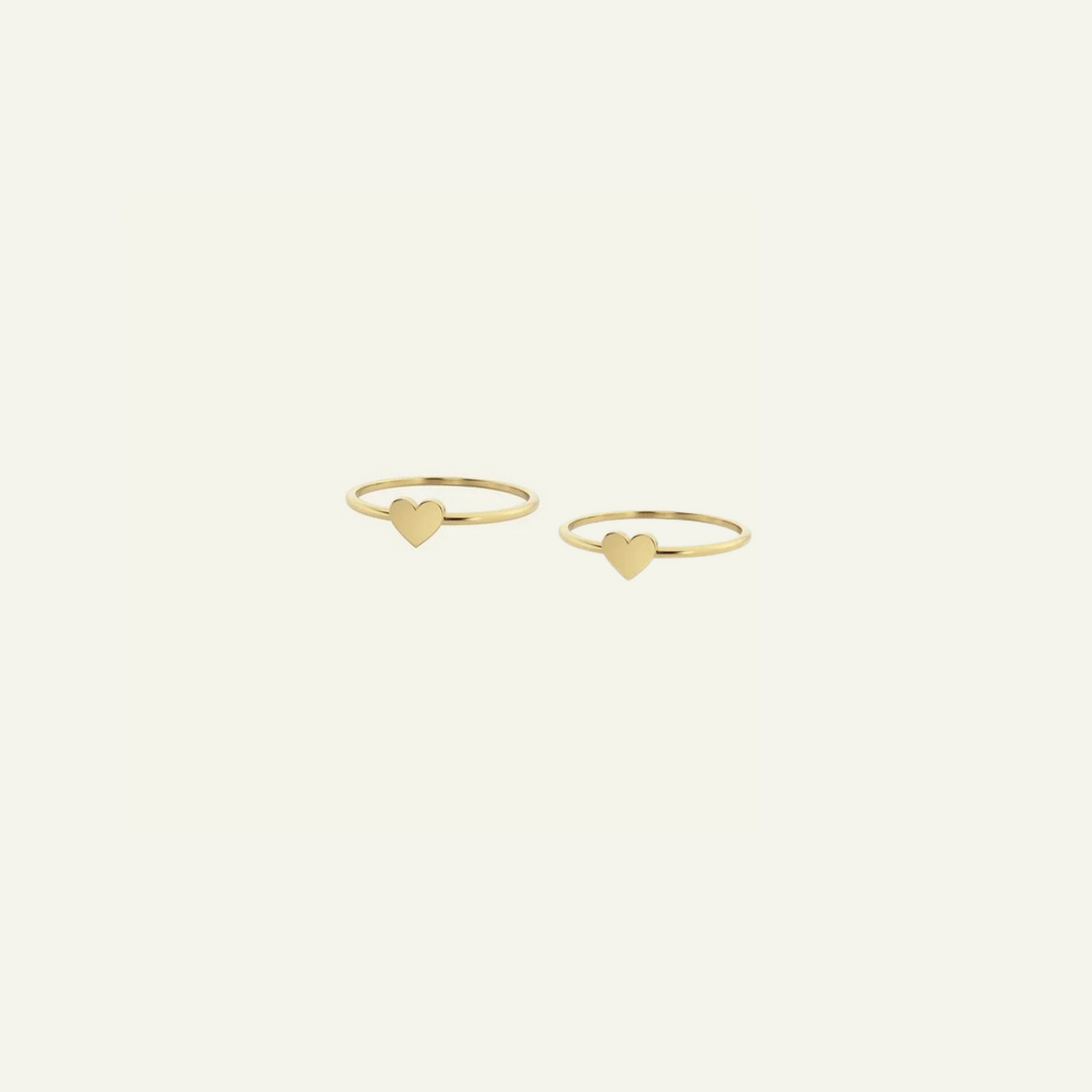 Mother Daughter 14k Gold Filled, Hestia Mini Heart Ring