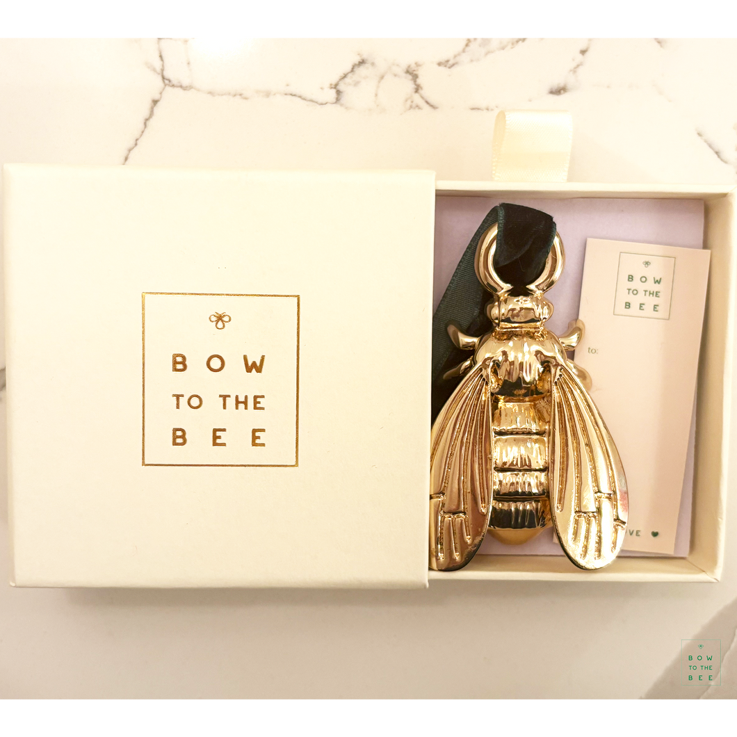 Gold Bee Ornament, Tree Decoration, Perfect Gift for Bee Lovers