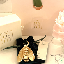 Load image into Gallery viewer, Gold Bee Ornament, Tree Decoration, Perfect Gift for Bee Lovers