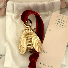 Load image into Gallery viewer, Bee Kind, Small Bee Ornament, Tree Decor, Beekeeper Gift