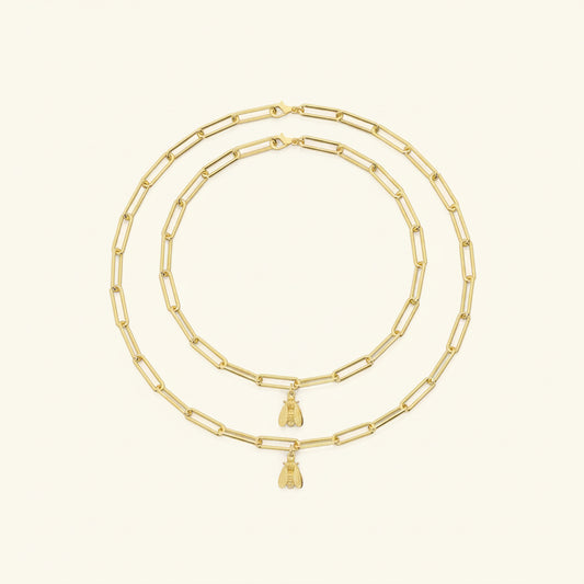 gold mother daughter bracelet