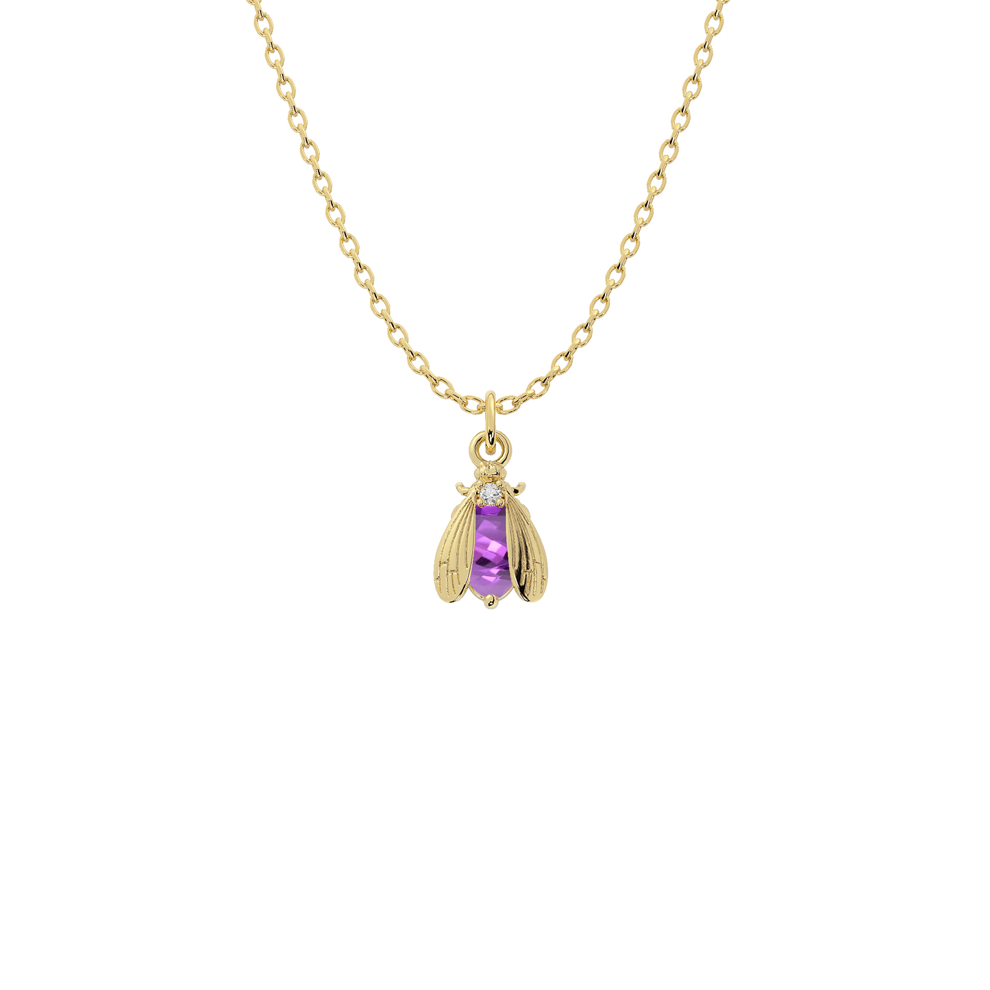 Wholesale Birthstone Bee Necklace in Gold or Silver | Bow to the Bee
