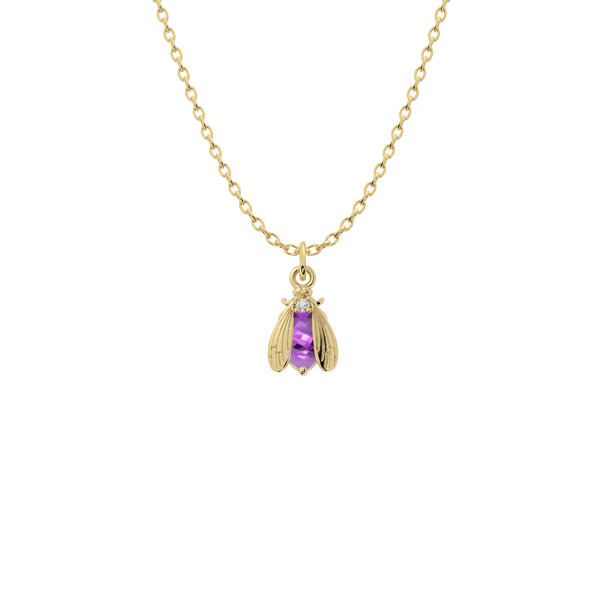 Wholesale Birthstone Bee Necklace in Gold or Silver | Bow to the Bee