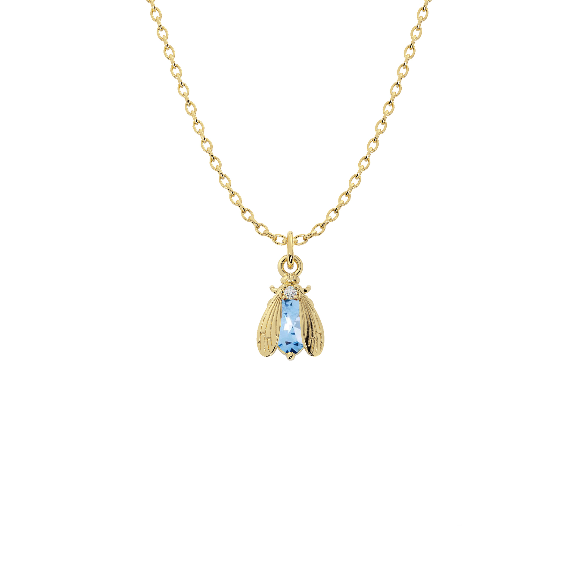 Wholesale Birthstone Bee Necklace in Gold or Silver | Bow to the Bee