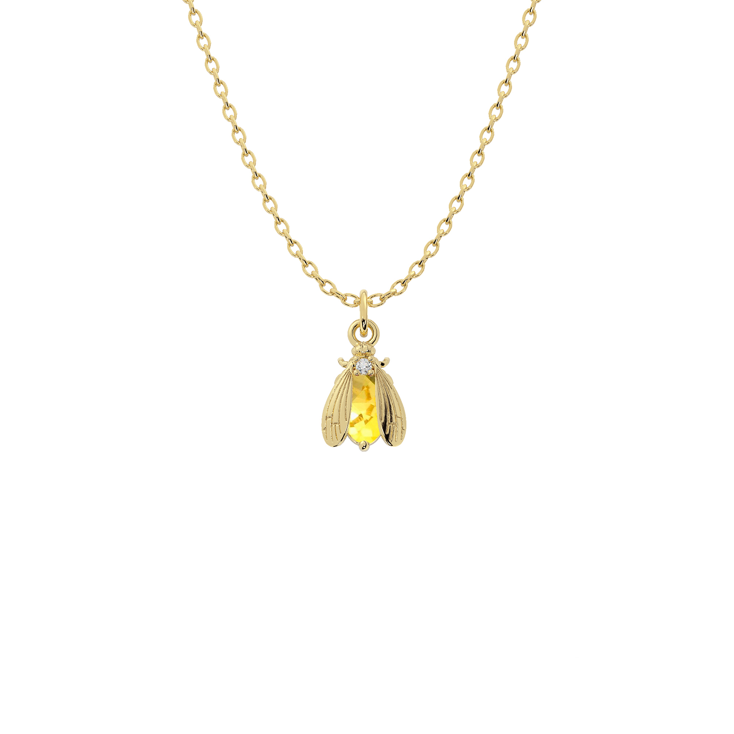 Wholesale Birthstone Bee Necklace in Gold or Silver | Bow to the Bee