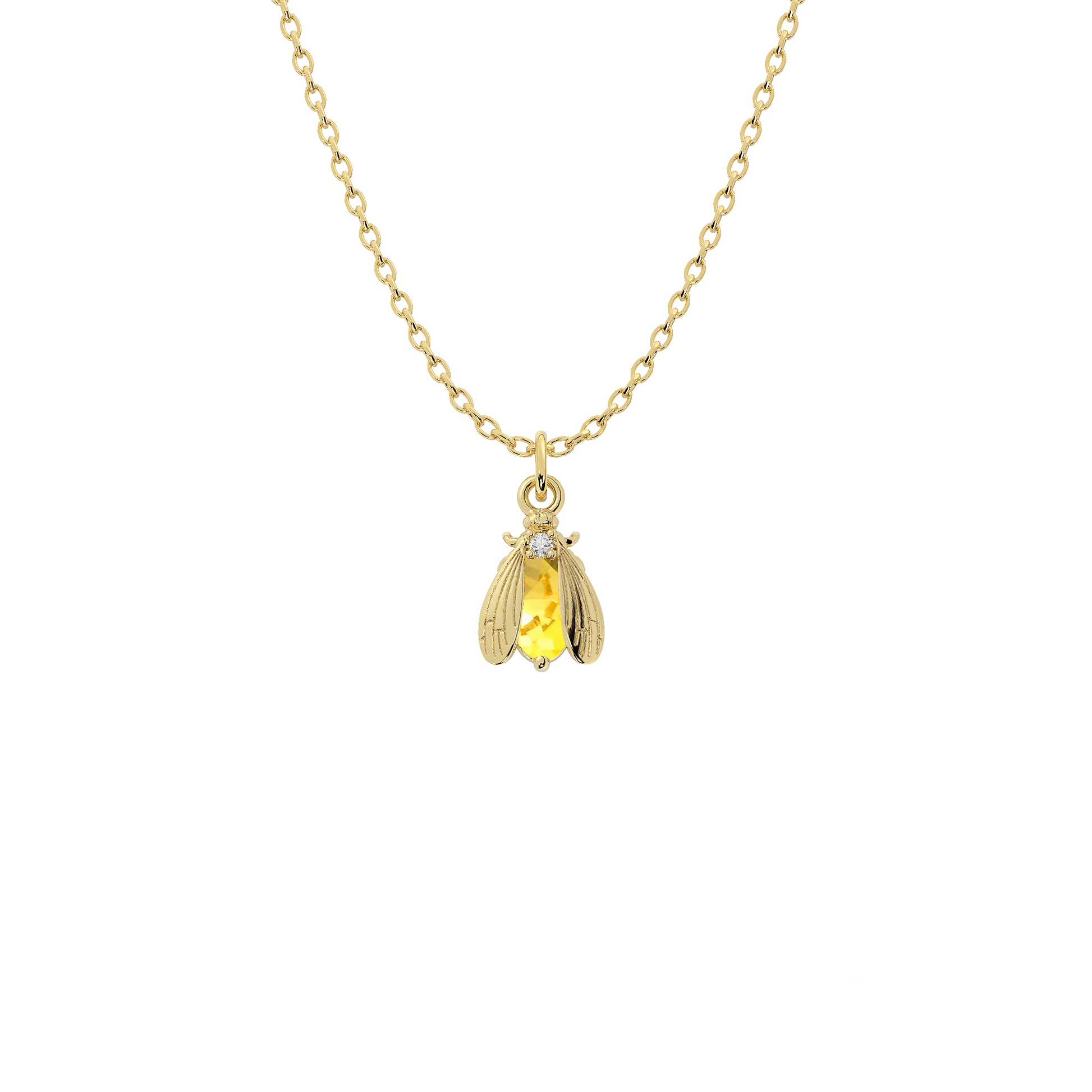 Wholesale Birthstone Bee Necklace in Gold or Silver | Bow to the Bee