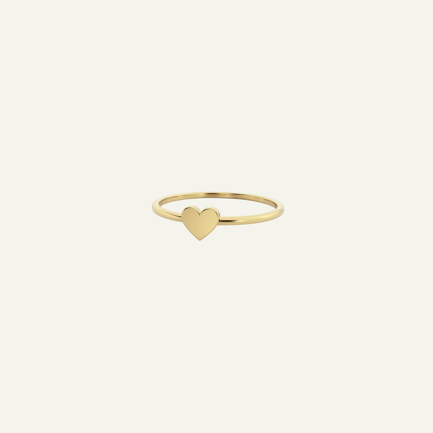 Mini Modern Heart Ring in Gold or Silver | BEE KIND