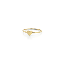 Load image into Gallery viewer, Mini Modern Heart Ring in Gold or Silver | BEE KIND