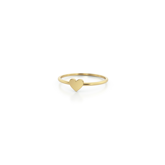 Mini Modern Heart Ring in Gold or Silver | BEE KIND |wholesale