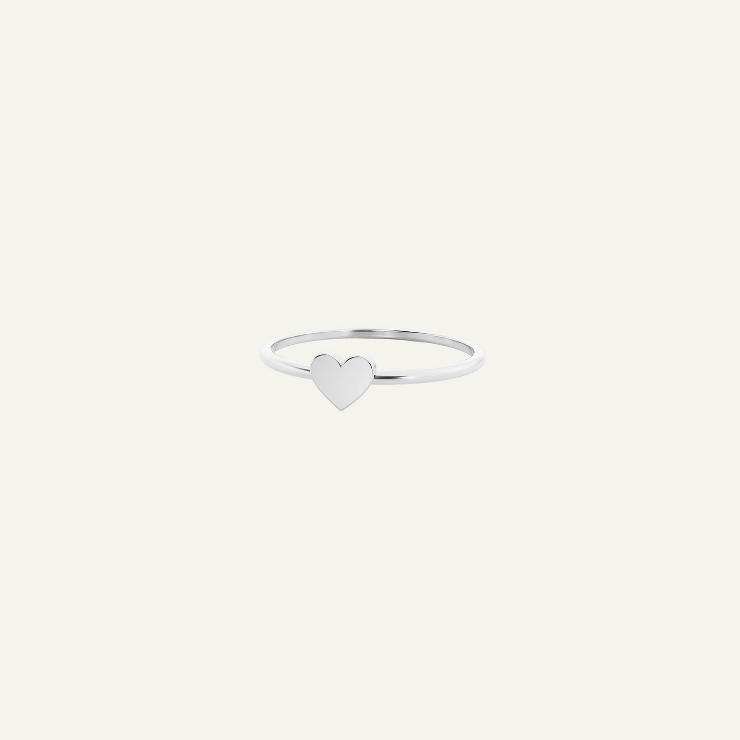 Mini Modern Heart Ring in Gold or Silver | BEE KIND