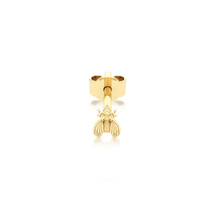 gold bee earrings