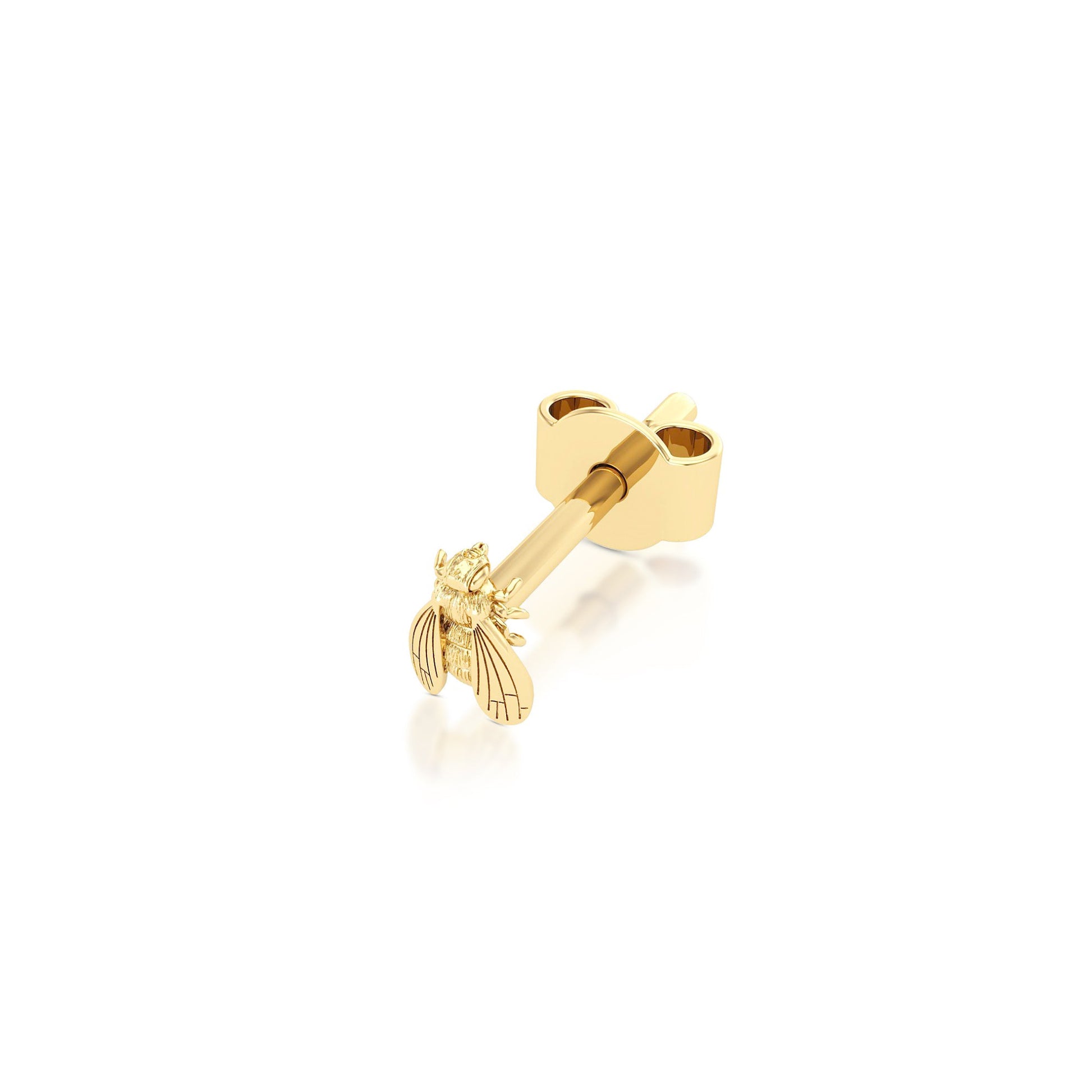 gold bee earrings