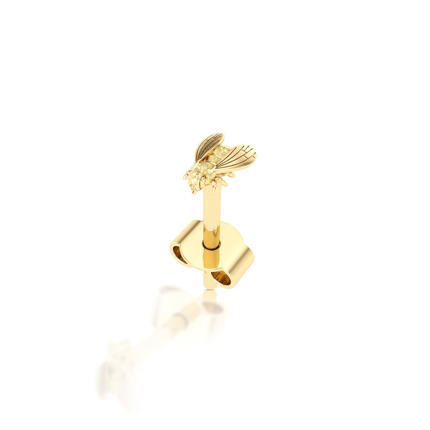 gold bee earrings