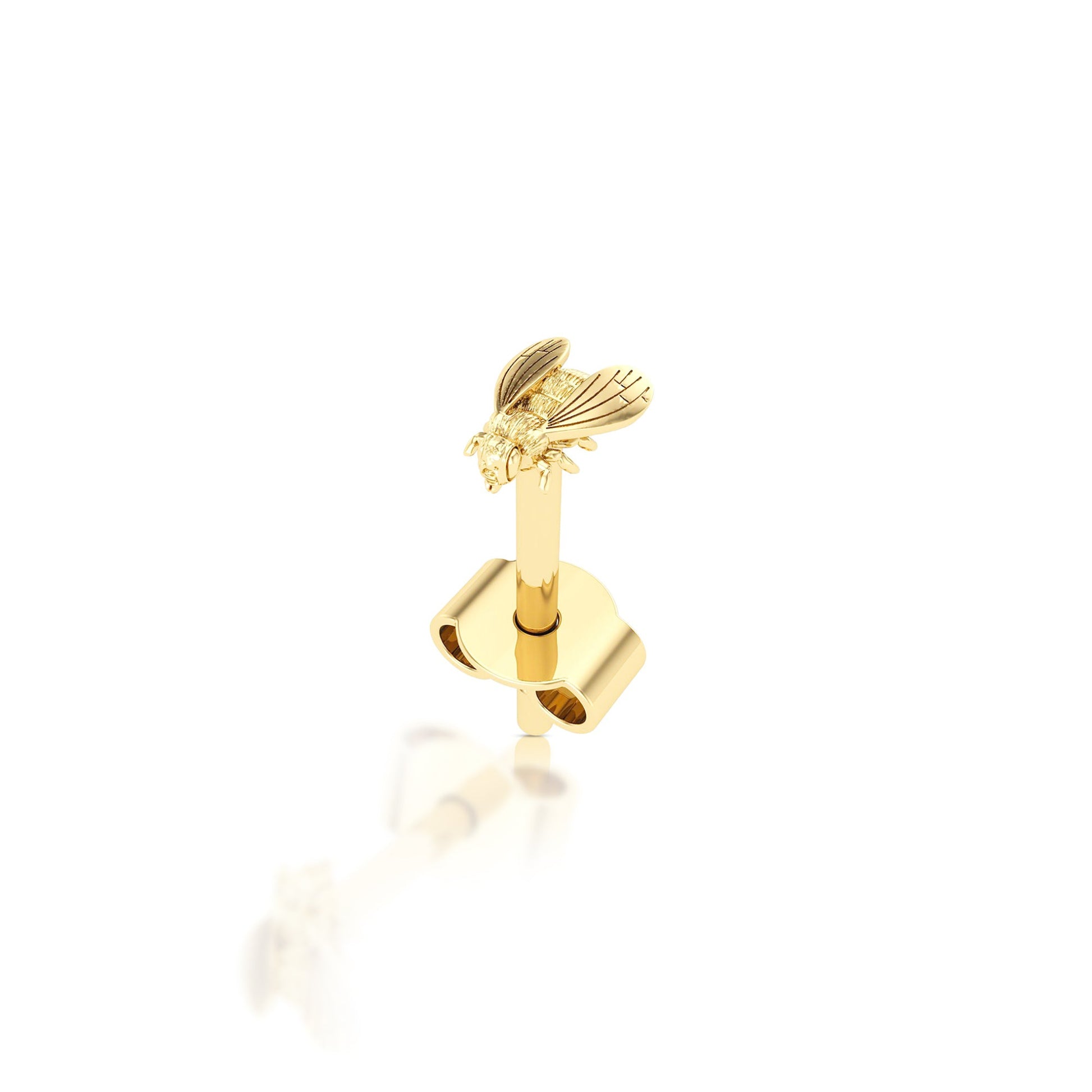 gold bee earrings