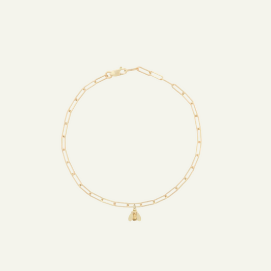 gold bee bracelet