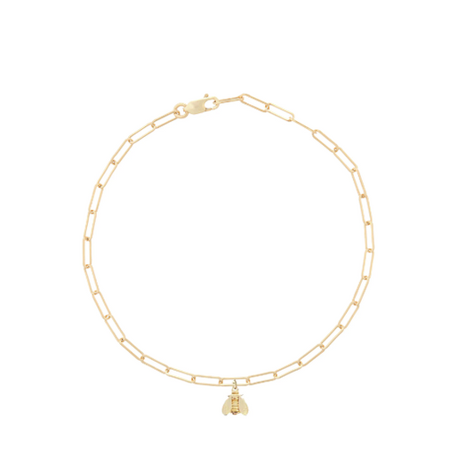 gold bee bracelet