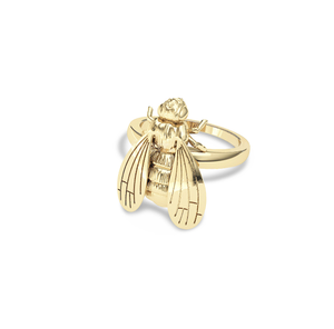 gold bee pinky ring