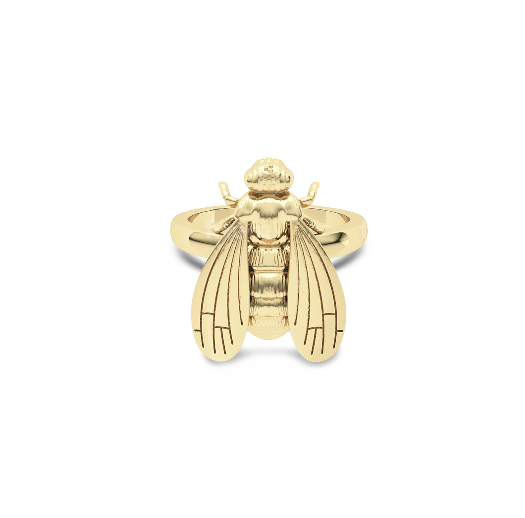 gold bee pinky ring