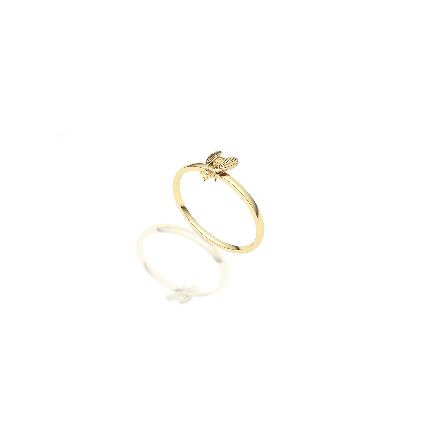gold bee ring