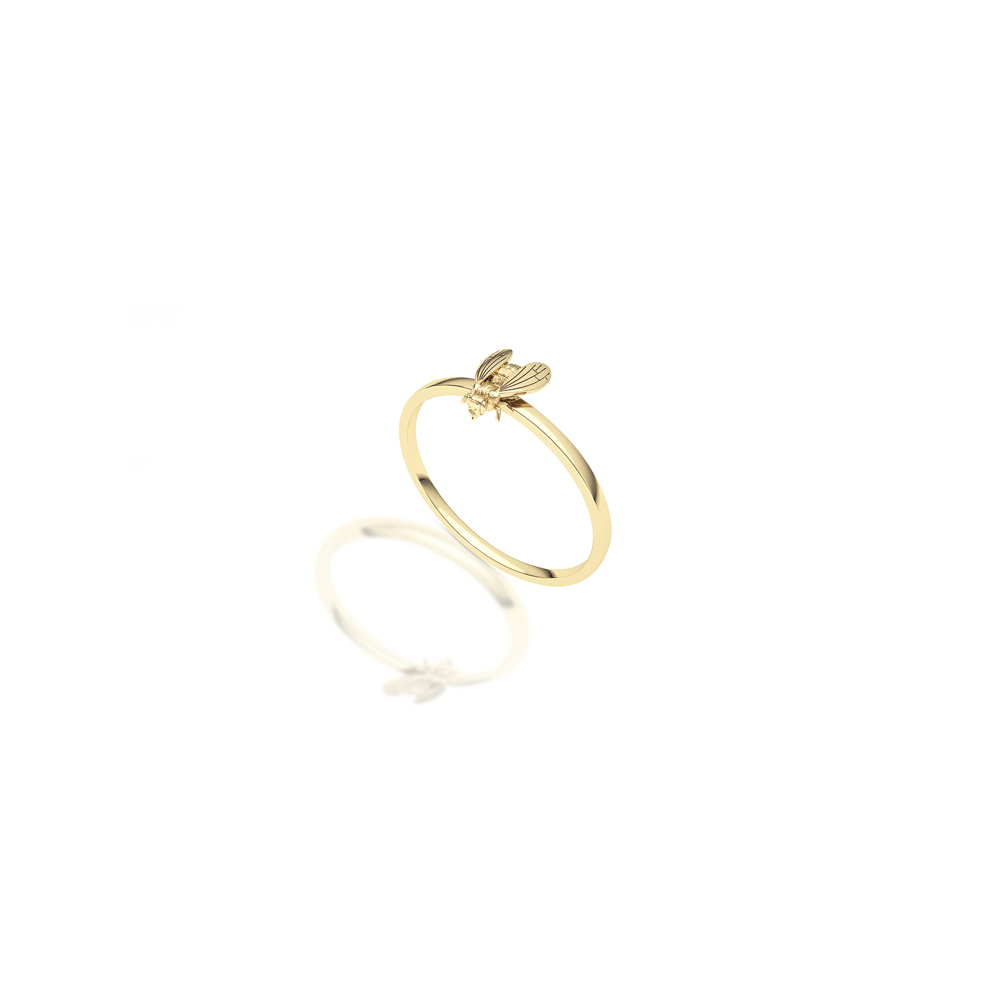 gold bee ring