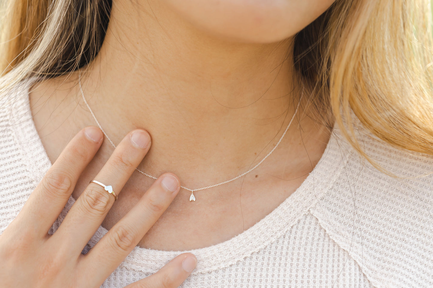 Mini Modern Heart Ring in Gold or Silver | BEE KIND |wholesale